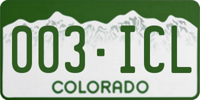 CO license plate 003ICL