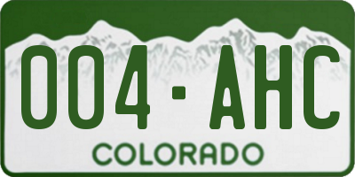 CO license plate 004AHC