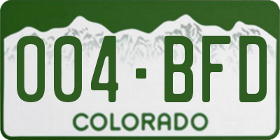 CO license plate 004BFD