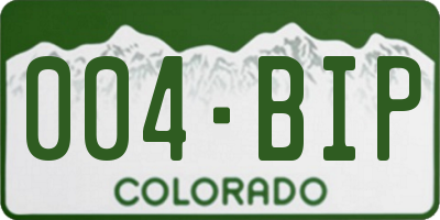 CO license plate 004BIP