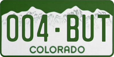 CO license plate 004BUT