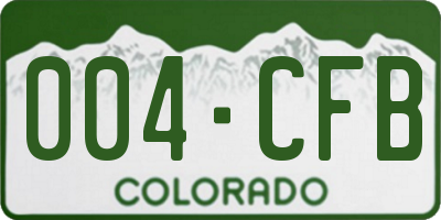 CO license plate 004CFB