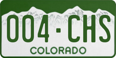 CO license plate 004CHS