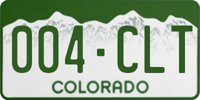 CO license plate 004CLT