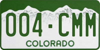 CO license plate 004CMM