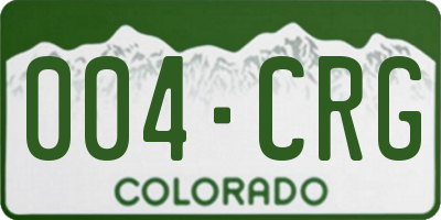 CO license plate 004CRG