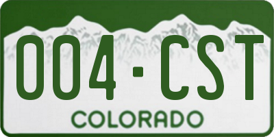 CO license plate 004CST