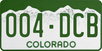 CO license plate 004DCB