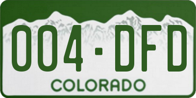 CO license plate 004DFD