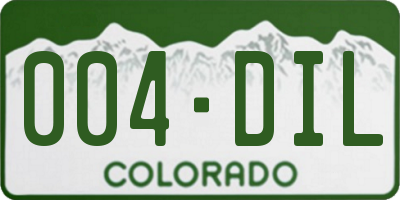 CO license plate 004DIL