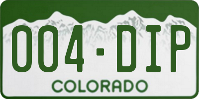 CO license plate 004DIP