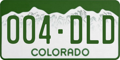 CO license plate 004DLD