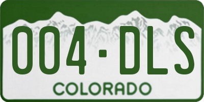 CO license plate 004DLS
