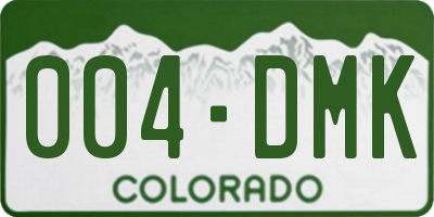 CO license plate 004DMK