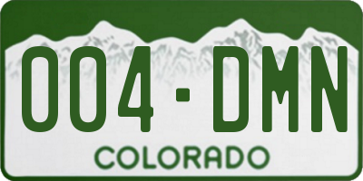 CO license plate 004DMN