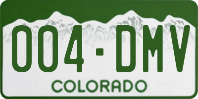 CO license plate 004DMV