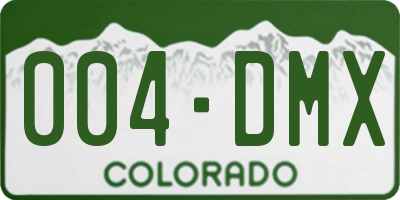 CO license plate 004DMX