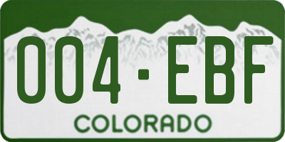 CO license plate 004EBF