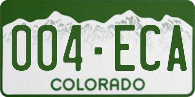 CO license plate 004ECA