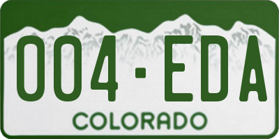 CO license plate 004EDA