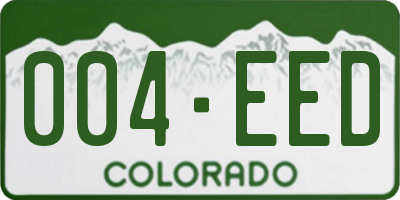 CO license plate 004EED