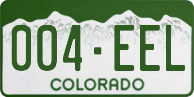 CO license plate 004EEL