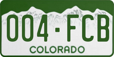 CO license plate 004FCB