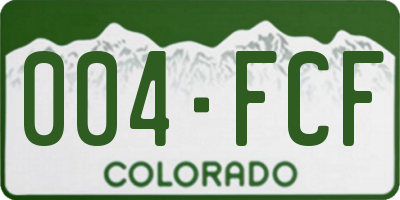 CO license plate 004FCF