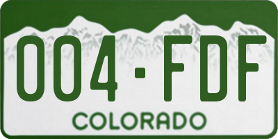 CO license plate 004FDF