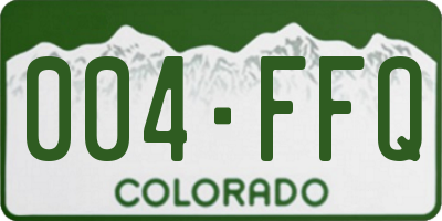 CO license plate 004FFQ