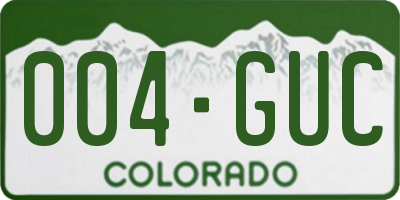 CO license plate 004GUC