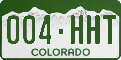 CO license plate 004HHT