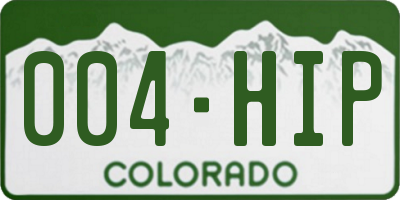 CO license plate 004HIP