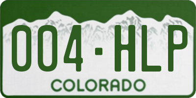 CO license plate 004HLP