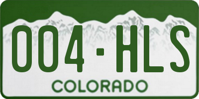 CO license plate 004HLS