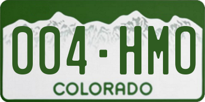 CO license plate 004HMO