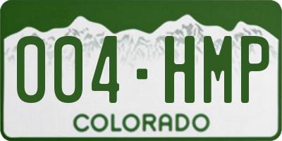 CO license plate 004HMP