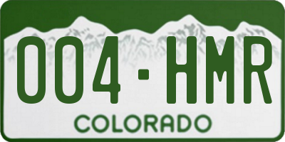 CO license plate 004HMR
