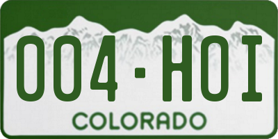 CO license plate 004HOI