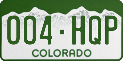 CO license plate 004HQP