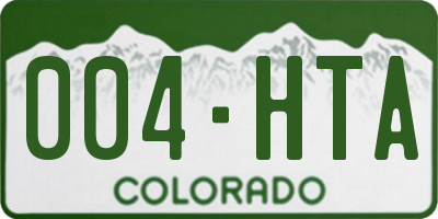 CO license plate 004HTA