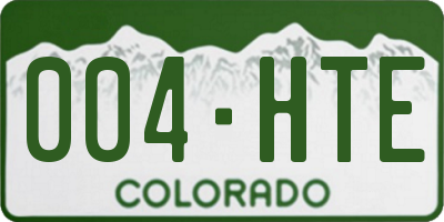 CO license plate 004HTE