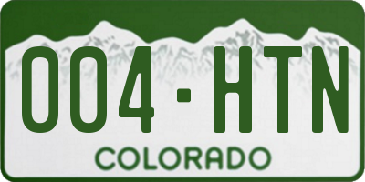 CO license plate 004HTN