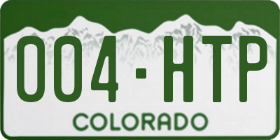 CO license plate 004HTP