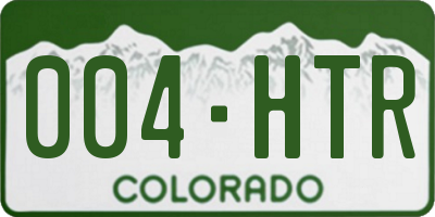 CO license plate 004HTR