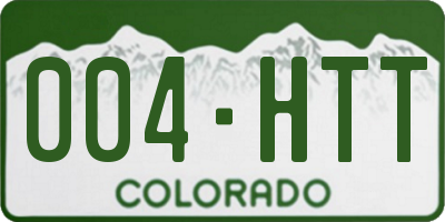 CO license plate 004HTT