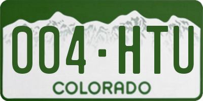 CO license plate 004HTU