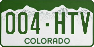 CO license plate 004HTV
