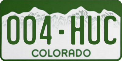 CO license plate 004HUC