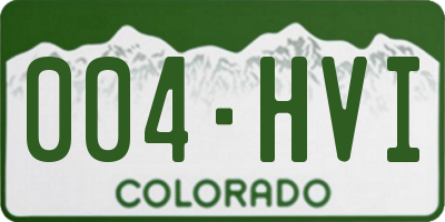 CO license plate 004HVI